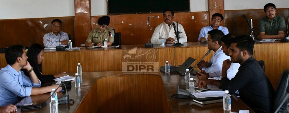 Chairman DPDB, Wokha & MLA, YM Humtsoe addressing during the DPDB meeting held at DC conference hall, Wokha on July 19. (DIPR Photo)